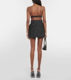 Alex Perry High-rise pinstripe miniskirt