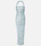 Marmar Halim Pleated crêpe corset gown