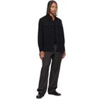 Paul Smith Black Oversized Viscose-Wool Shirt