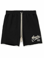 AMIRI - Straight-Leg Logo-Embroidered Cotton-Jersey Shorts - Black