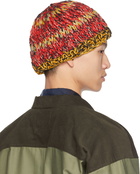 Nicholas Daley Red & Yellow Hand-Crocheted Beanie