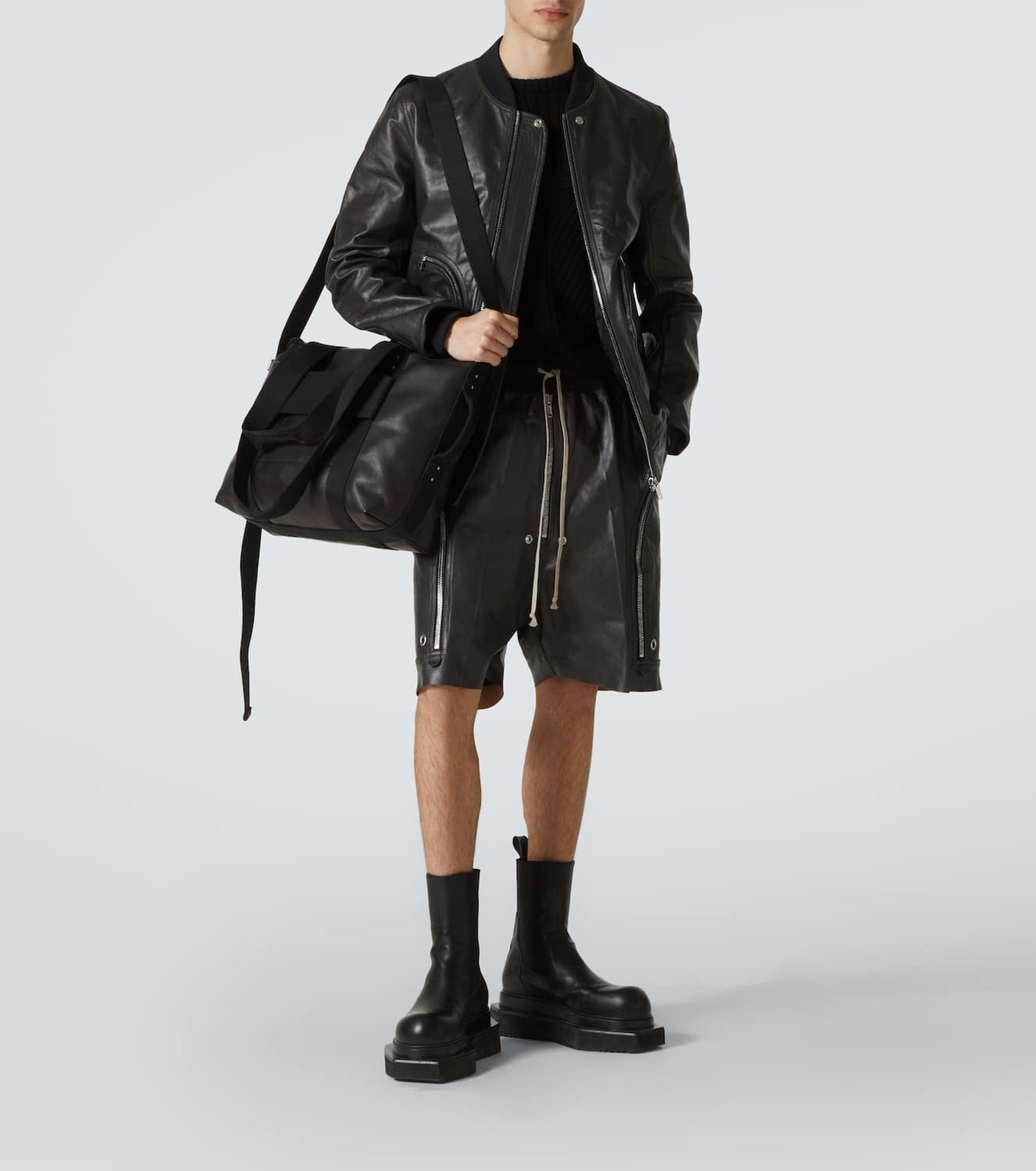 Rick Owens Large leather tote bag