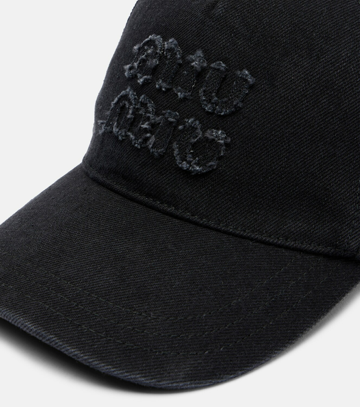 Miu Miu Logo denim baseball cap
