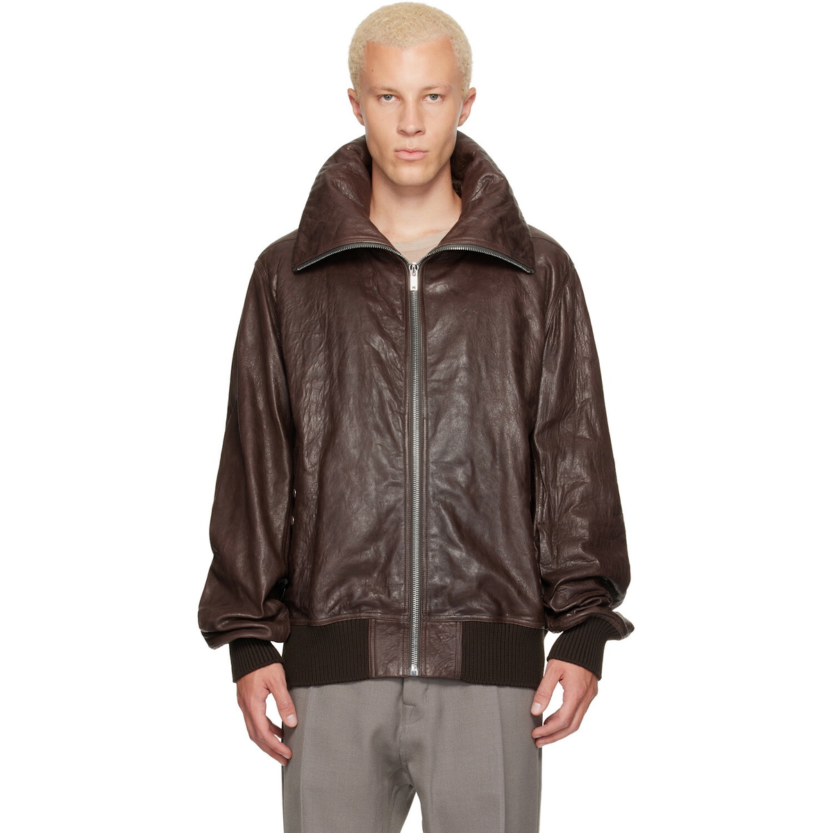 Rick Owens - Ies Leather Jacket - Black Rick Owens