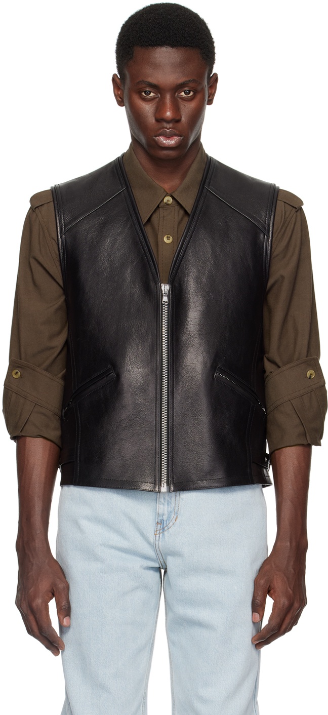Photo: Recto Black '80s Theo Rider Leather Vest