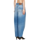 BALMAIN Blue Barrel-Leg Denim Jeans
