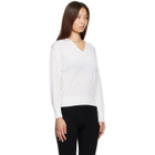 Nothing Written White Sane V-neck Sweater