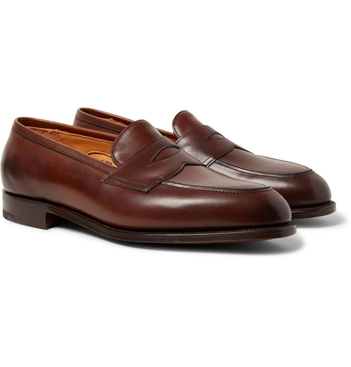 Photo: Edward Green - Piccadilly Leather Penny Loafers - Brown