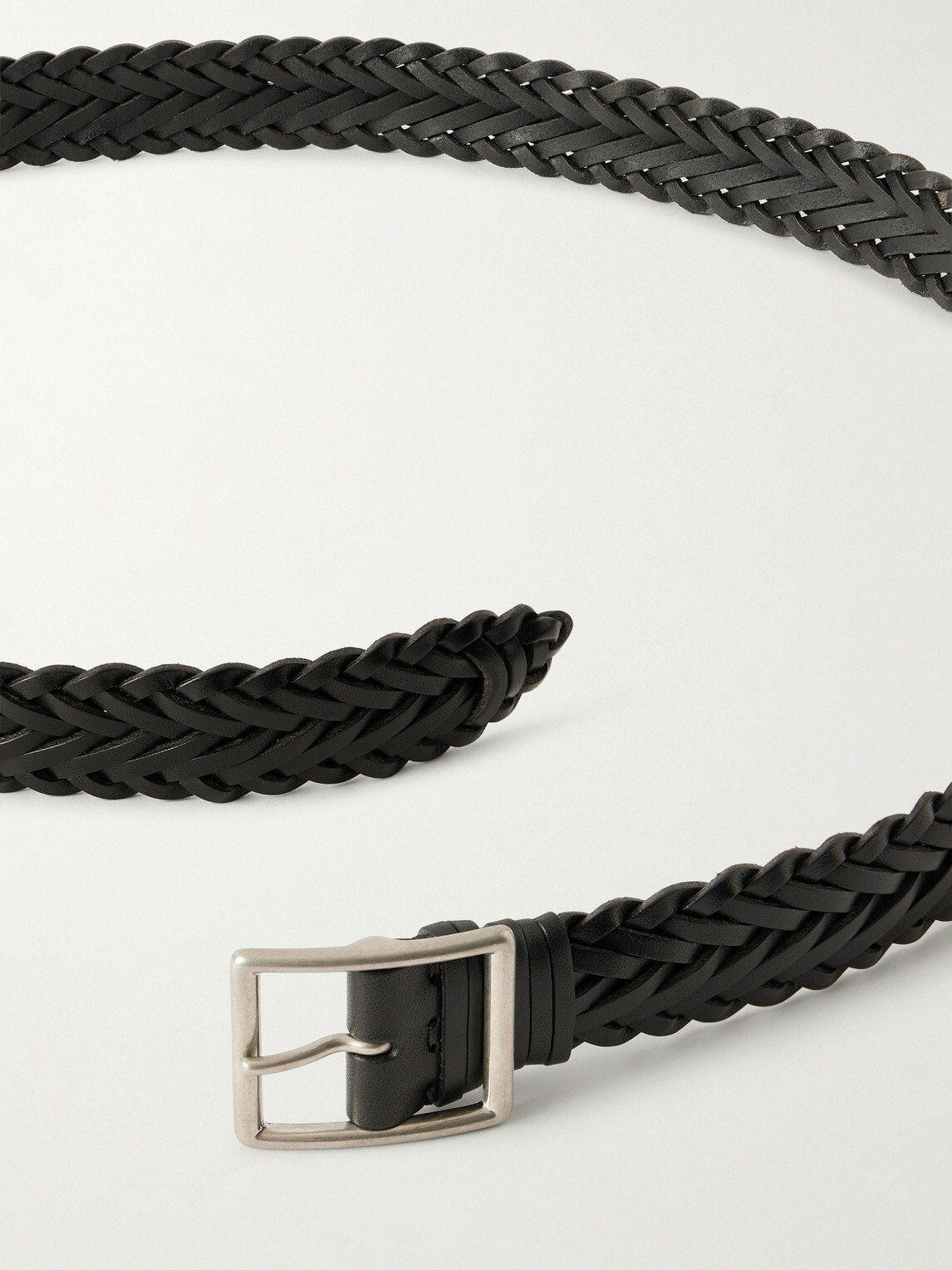 Nili Lotan - 3cm Nic Woven Leather Belt - Black