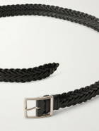 Nili Lotan - 3cm Nic Woven Leather Belt - Black