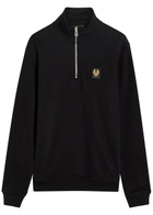 Belstaff Half-zip Logo Cotton Sweatshirt Black
