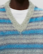Marni V Neck Sweater Blue/Grey - Mens - Vests