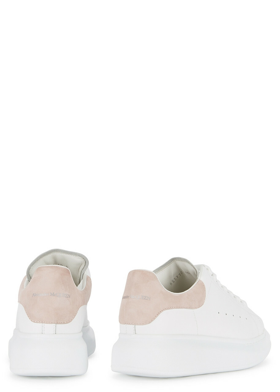 Alexander McQueen Oversized White Leather Sneakers, Sneakers, White
