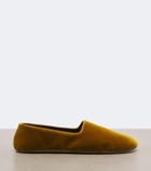 The Row Ponti velvet slip-on shoes