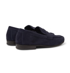 John Lobb - Thorne Suede Penny Loafers - Navy