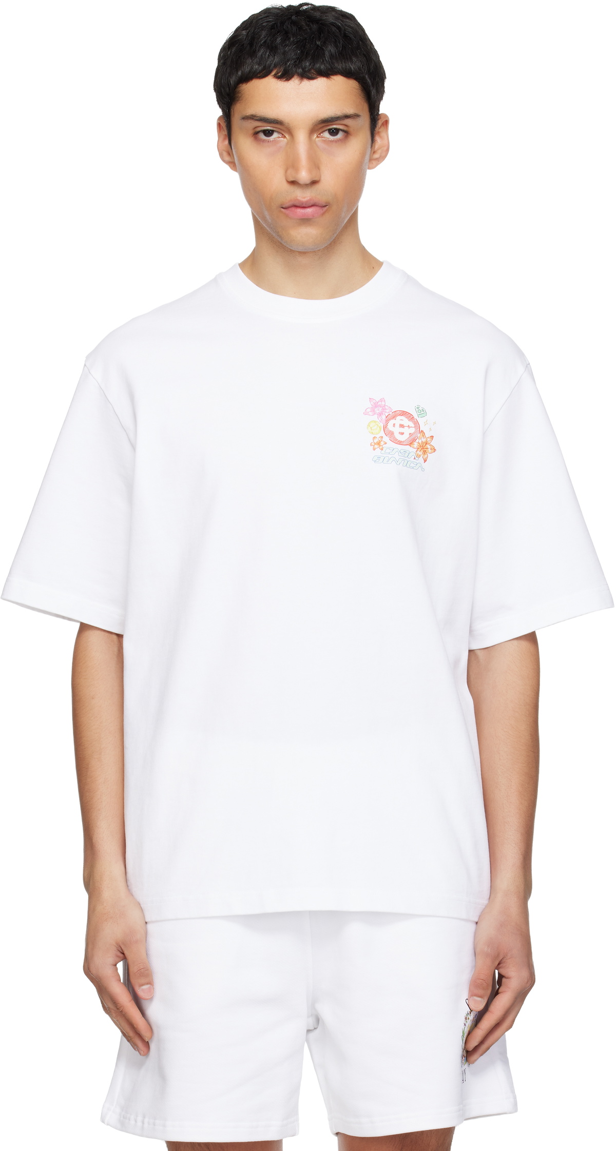 Lad Musician Black Big Flower T-Shirt Lad Musician