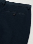 GIORGIO ARMANI - Straight-Leg Stretch Cotton and Cashmere-Blend Suit Trousers - Blue