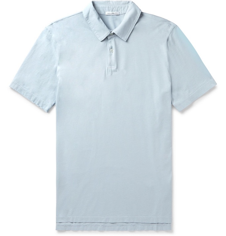 Photo: James Perse - Supima Cotton-Jersey Polo Shirt - Blue