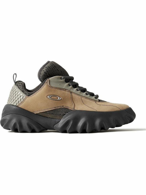 Photo: Oakley Factory - Brain Dead Chop Saw Panelled Mesh, TPU and Nubuck Sneakers - Brown