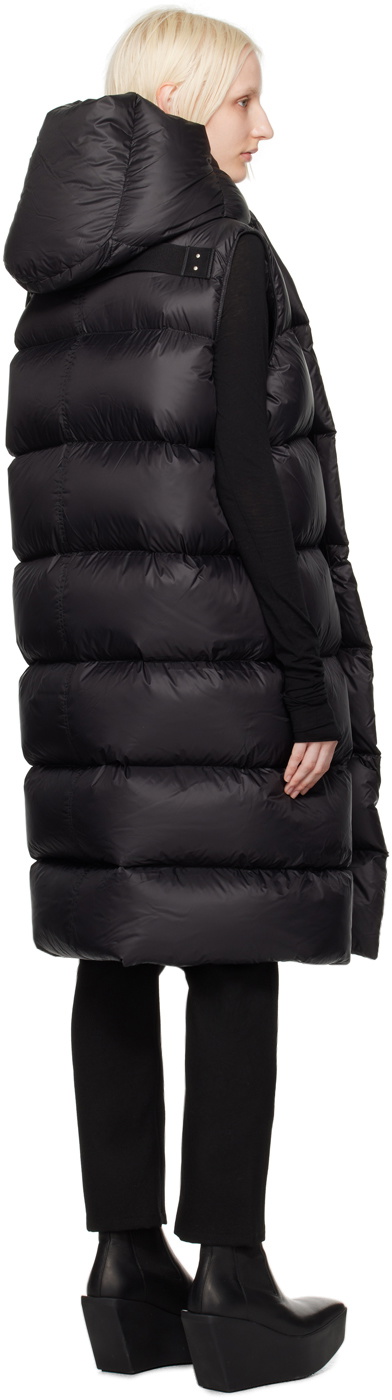 Rick Owens Black Porterville Hooded Down Vest