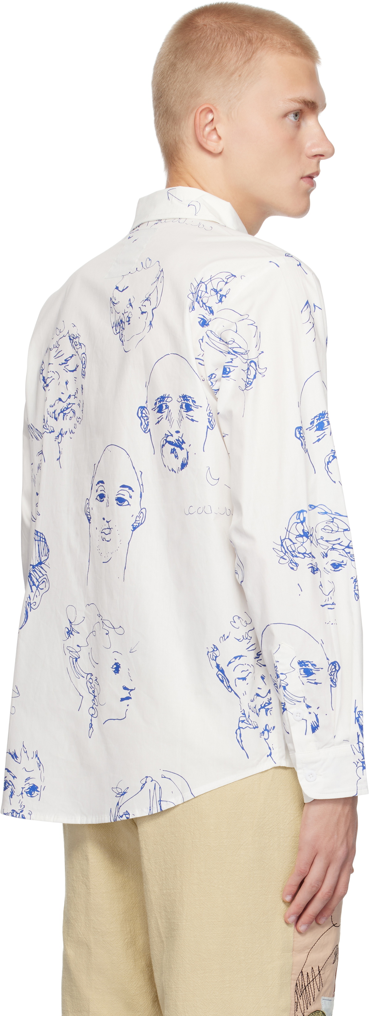 KidSuper White Doodle Faces Shirt