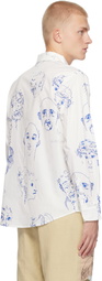 KidSuper White Doodle Faces Shirt