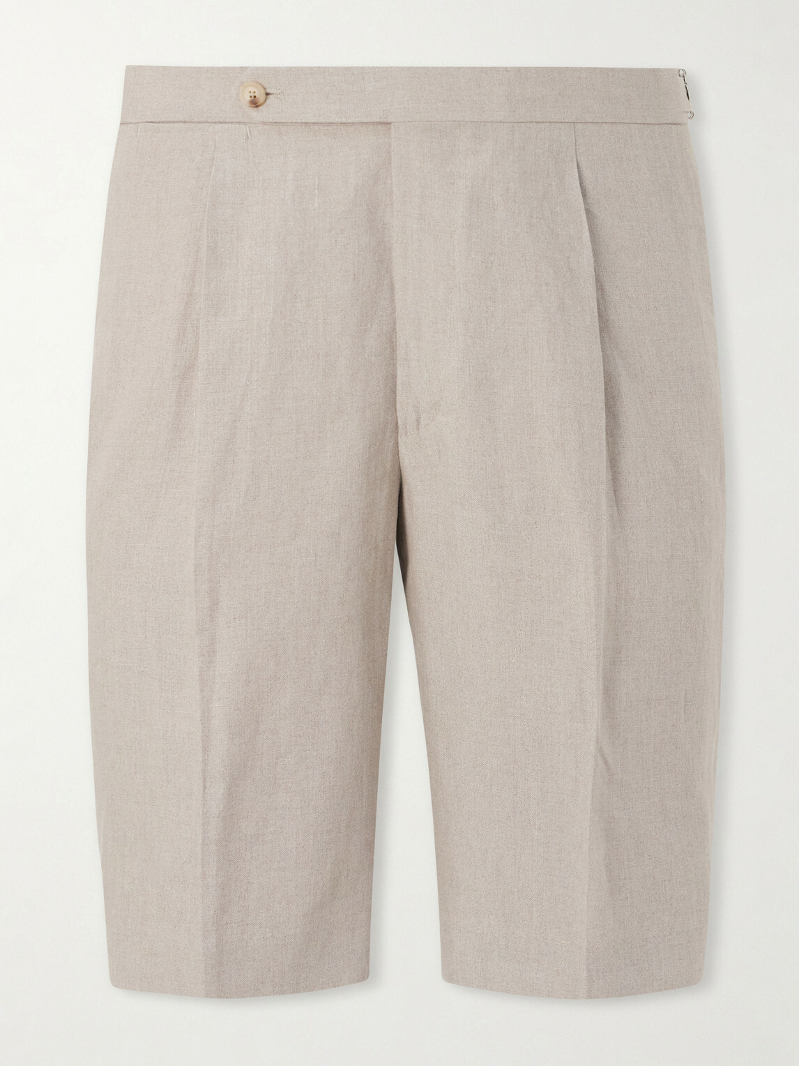 De Petrillo - Straight-Leg Linen Shorts - Neutrals