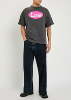 Saint Mxxxxxx Love Printed Cotton T-shirt Black