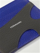FERRAGAMO - Logo-Print Cutout Full-Grain Leather Cardholder