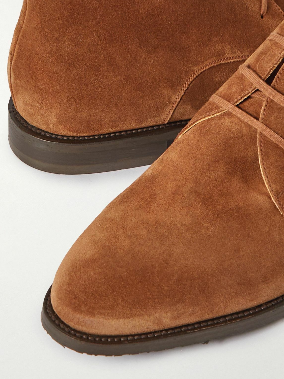 J.M. Weston - Yucca Suede and Rubber Chukka Boots - Brown