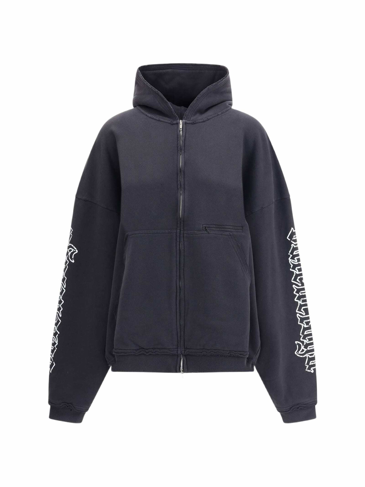 Balenciaga Black Medium Fit BB Pixel Hoodie Balenciaga