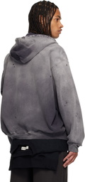 Maison MIHARA YASUHIRO Black Sun Faded Like Zip-Up Hoodie