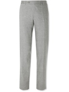 CANALI - Linen and Wool-Blend Suit Trousers - Gray