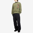 Maharishi Men's Dragon Map Vintage Crew Sweat in Olive