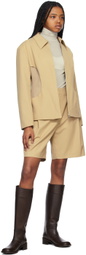AMOMENTO Beige Garconne Shorts