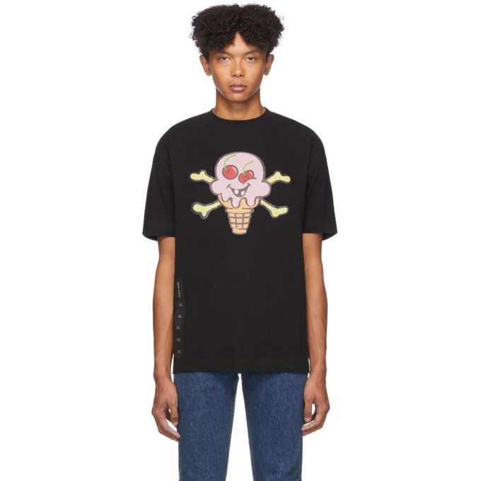 Photo: Palm Angels Black Ice Cream Skull T-Shirt