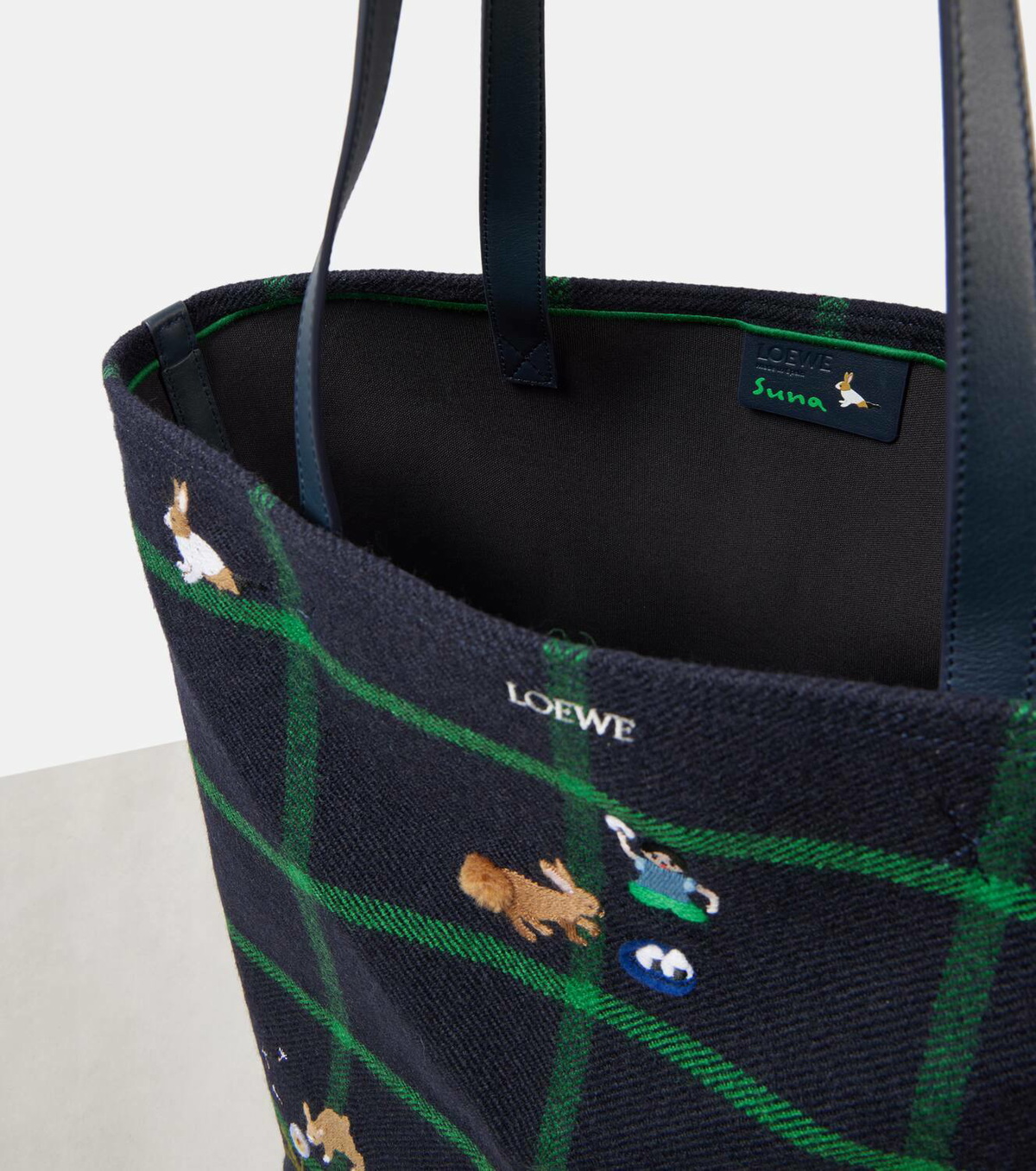 Loewe Bunny XL Puzzle Fold canvas tote bag Loewe