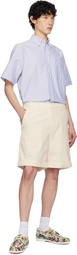 Valentino Beige Rolled Cuff Shorts