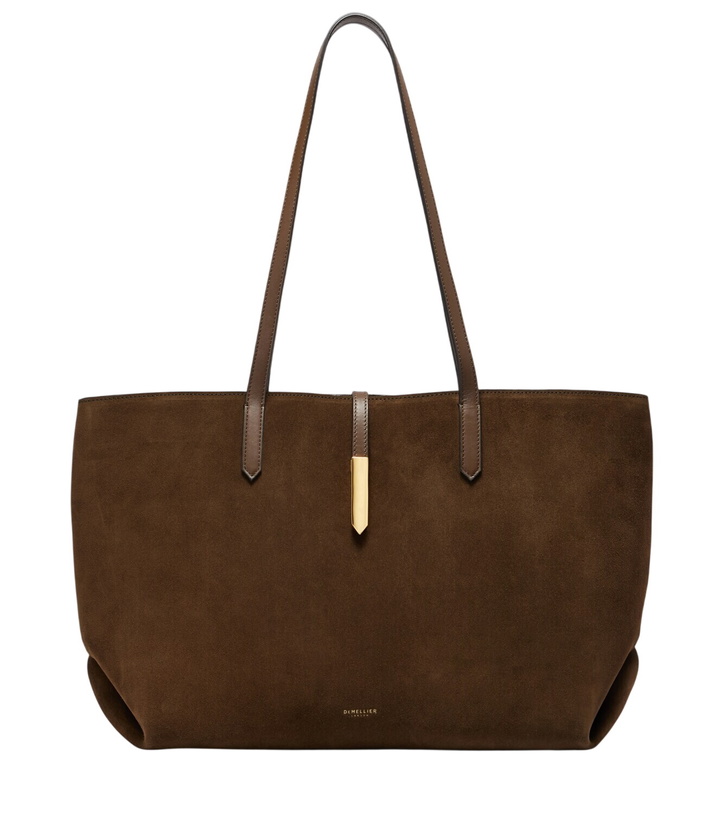 Photo: DeMellier Tokyo leather-trimmed suede tote bag