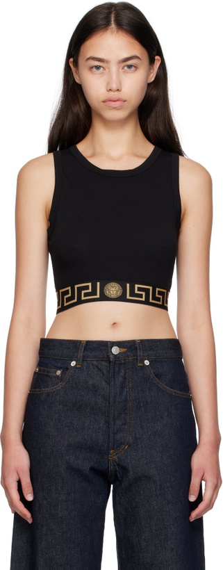 Photo: Versace Underwear Black Greca Border Tank Top