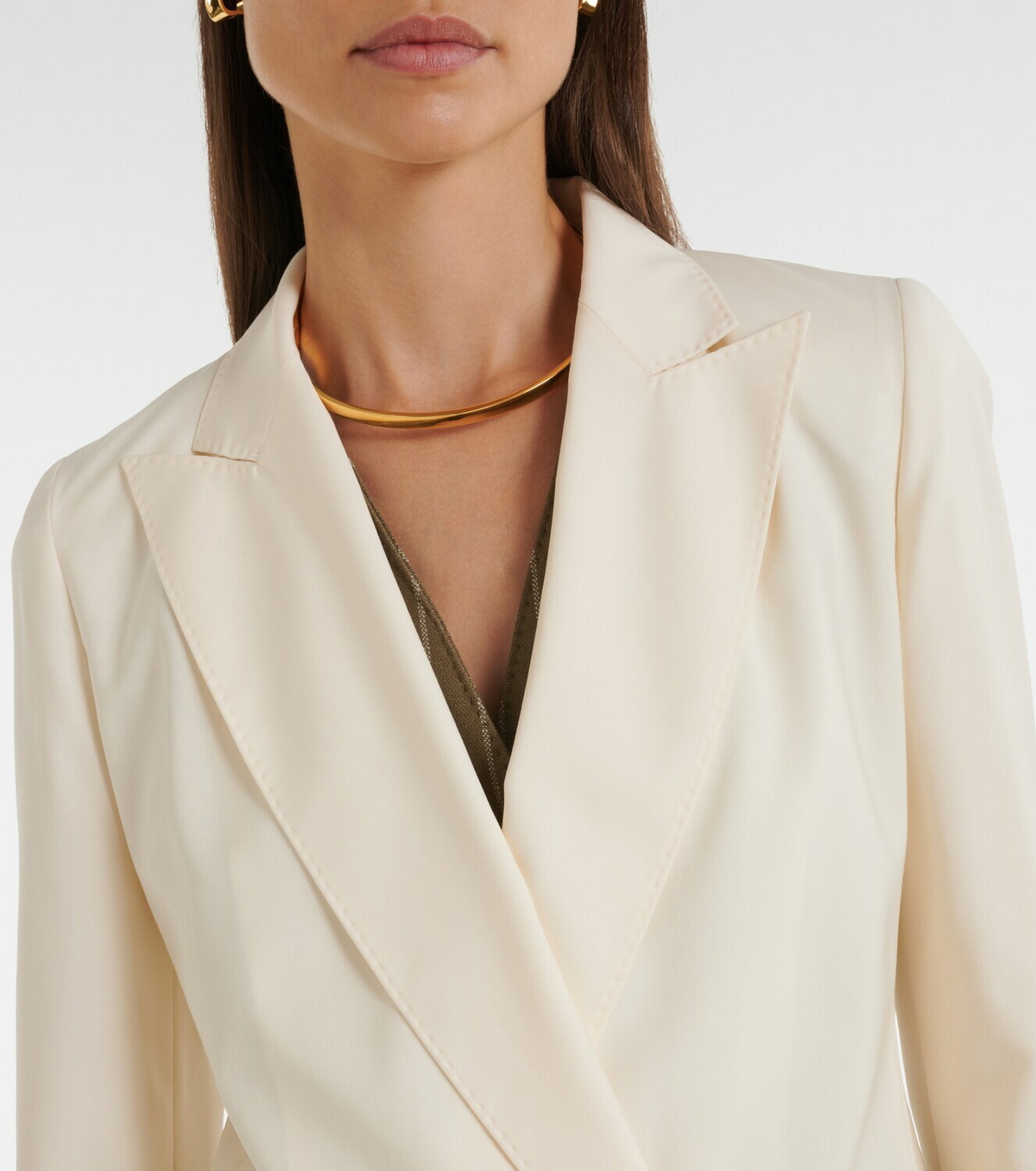 Max Mara Double-breasted virgin wool blazer