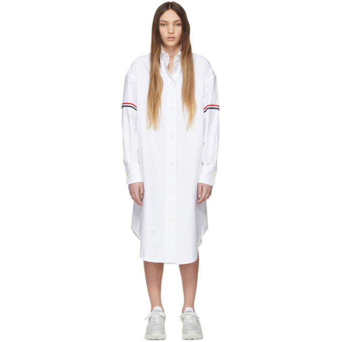 Thom Browne White Armbands Shirt Dress Thom Browne