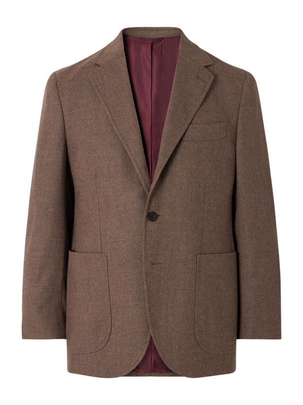 Photo: Rubinacci - Virgin Wool-Flannel Suit Jacket - Brown