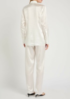 Olivia Von Halle Bacall Silk Pyjama set Ivory