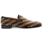 Christian Louboutin - Studded Suede Loafers - Black