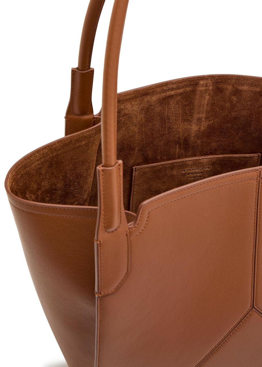 Victoria Beckham Victoria Panelled Leather Tote bag - Tan - One Size