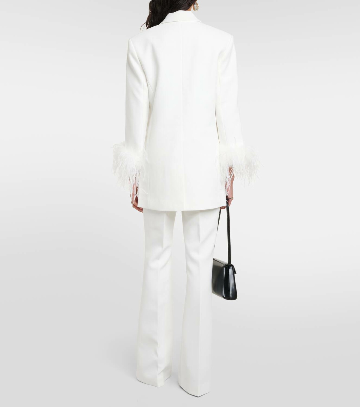 Rebecca Vallance Bridal Evelyn feather-trimmed blazer