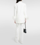 Rebecca Vallance Bridal Evelyn feather-trimmed blazer