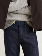 Slowear - Tapered Cotton-Blend Gabardine Trousers - Blue