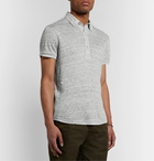 Orlebar Brown - Sebastian Slim-Fit Mélange Linen-Jersey Polo Shirt - Gray